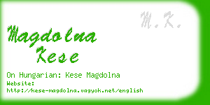 magdolna kese business card